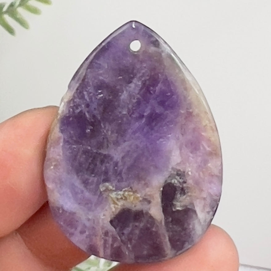 Chevron Dream Amethyst Gemstone Cabochon DIY Jewellery Making Wire Wrapping 14g