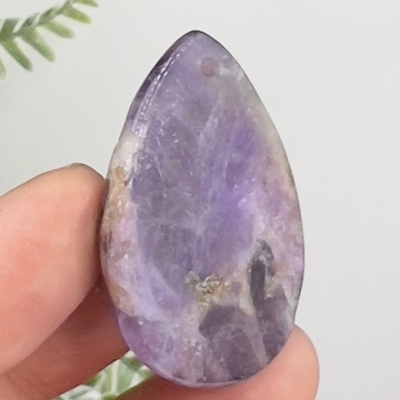 Chevron Dream Amethyst Gemstone Cabochon DIY Jewellery Making Wire Wrapping 14g