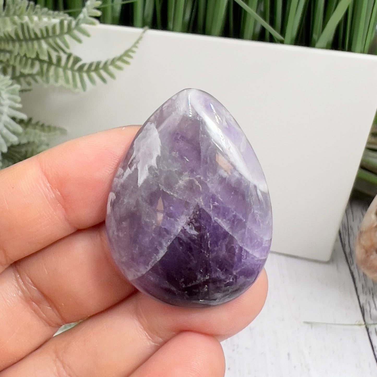Chevron Dream Amethyst Gemstone Cabochon DIY Jewellery Making Wire Wrapping 14g