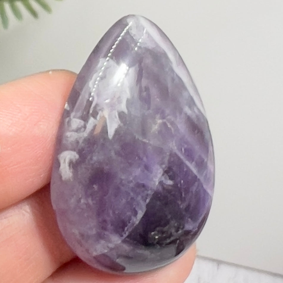 Chevron Dream Amethyst Gemstone Cabochon DIY Jewellery Making Wire Wrapping 14g