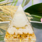 Selenite Lotus Flower Crystal Orgonite Pyramid Chakra Energy Gemstones