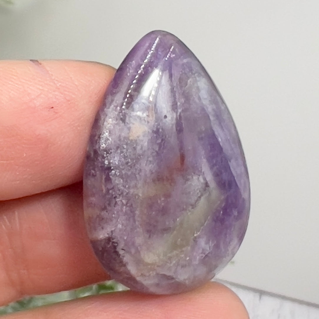 Chevron Dream Amethyst Gemstone Cabochon DIY Jewellery Making Wire Wrapping 7g