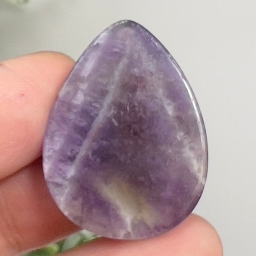 Chevron Dream Amethyst Gemstone Cabochon DIY Jewellery Making Wire Wrapping 7g