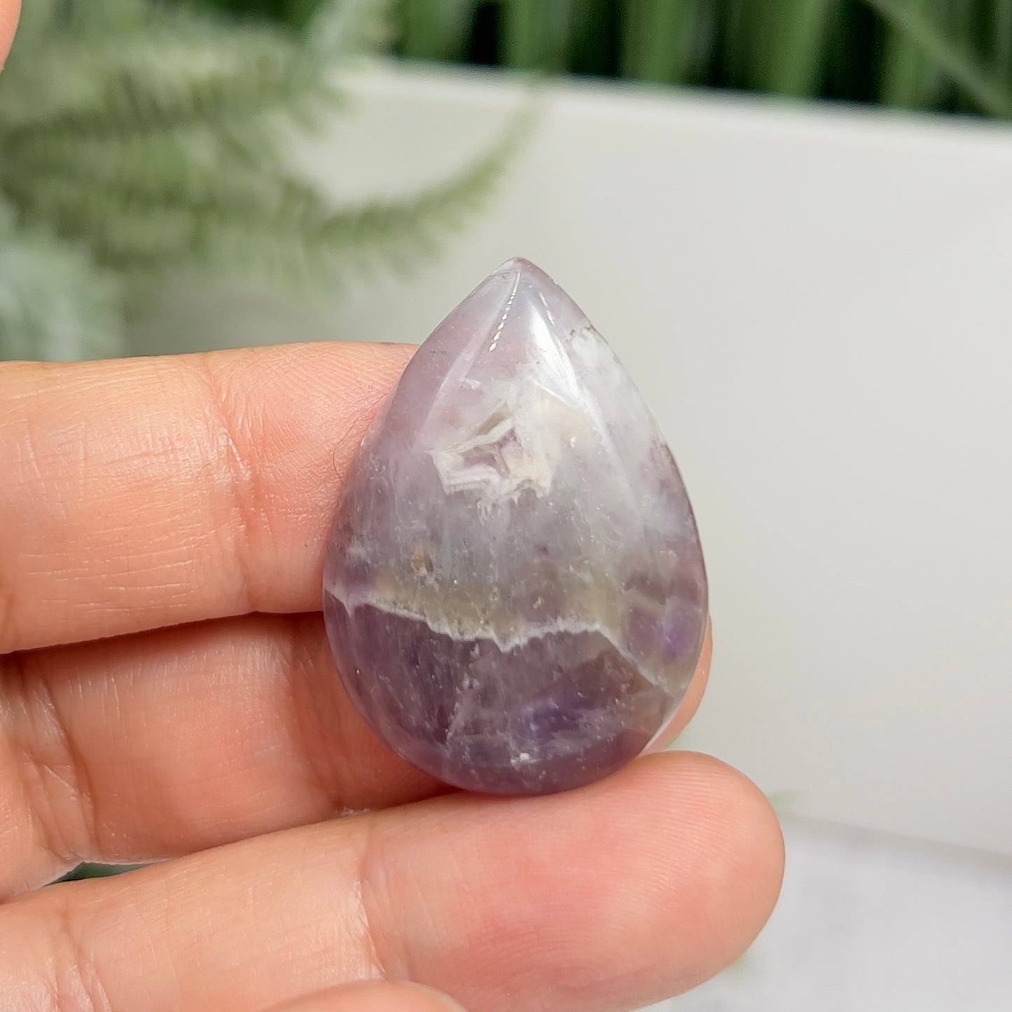 Chevron Dream Amethyst Gemstone Cabochon DIY Jewellery Making Wire Wrapping 8g