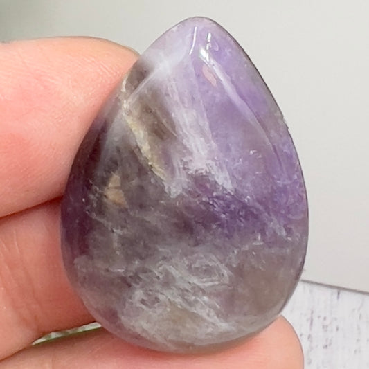 Chevron Dream Amethyst Gemstone Cabochon DIY Jewellery Making Wire Wrapping 7g