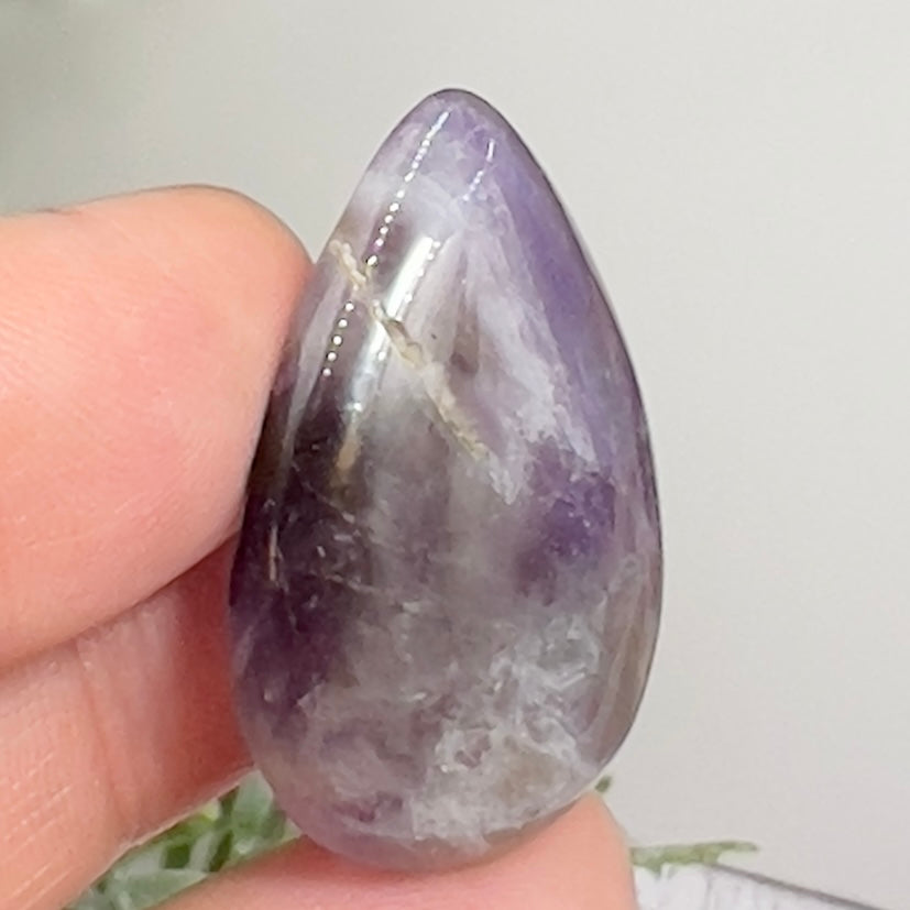 Chevron Dream Amethyst Gemstone Cabochon DIY Jewellery Making Wire Wrapping 7g