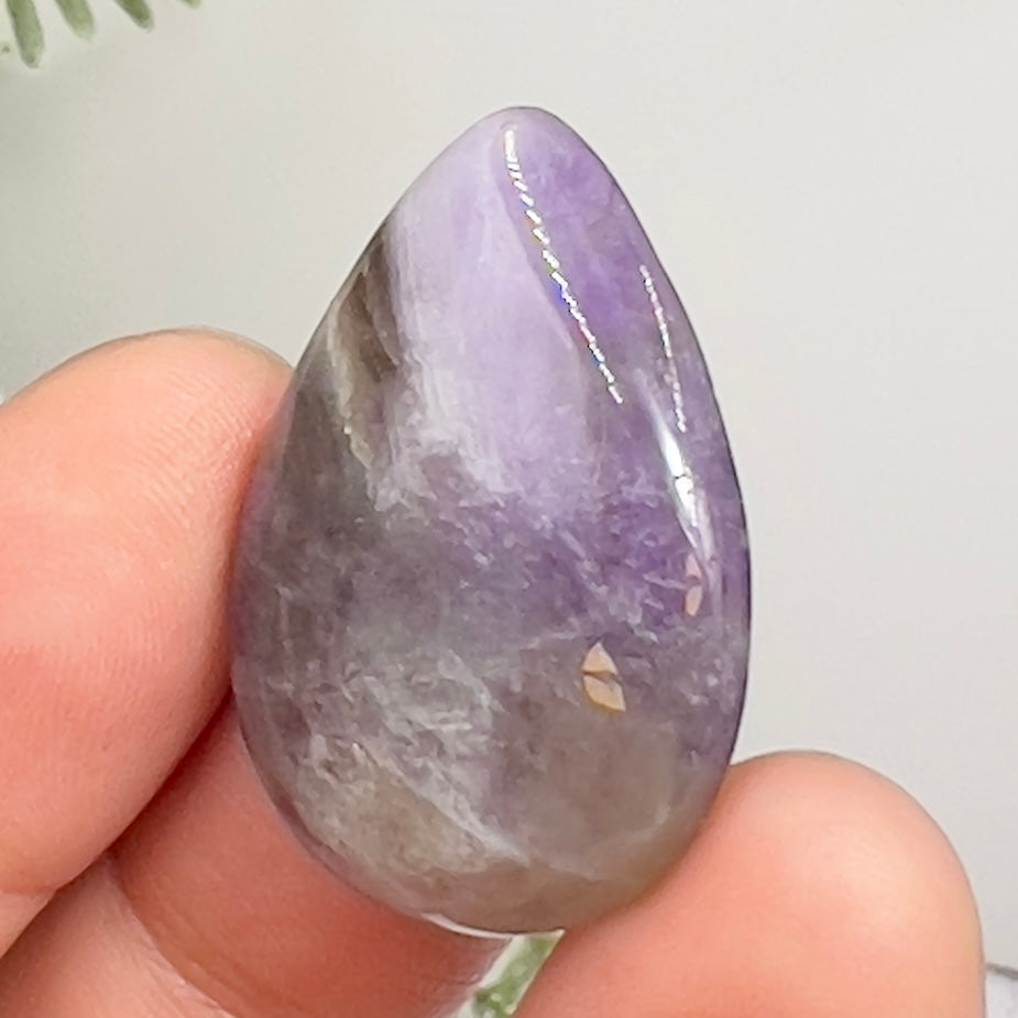Chevron Dream Amethyst Gemstone Cabochon DIY Jewellery Making Wire Wrapping 7g