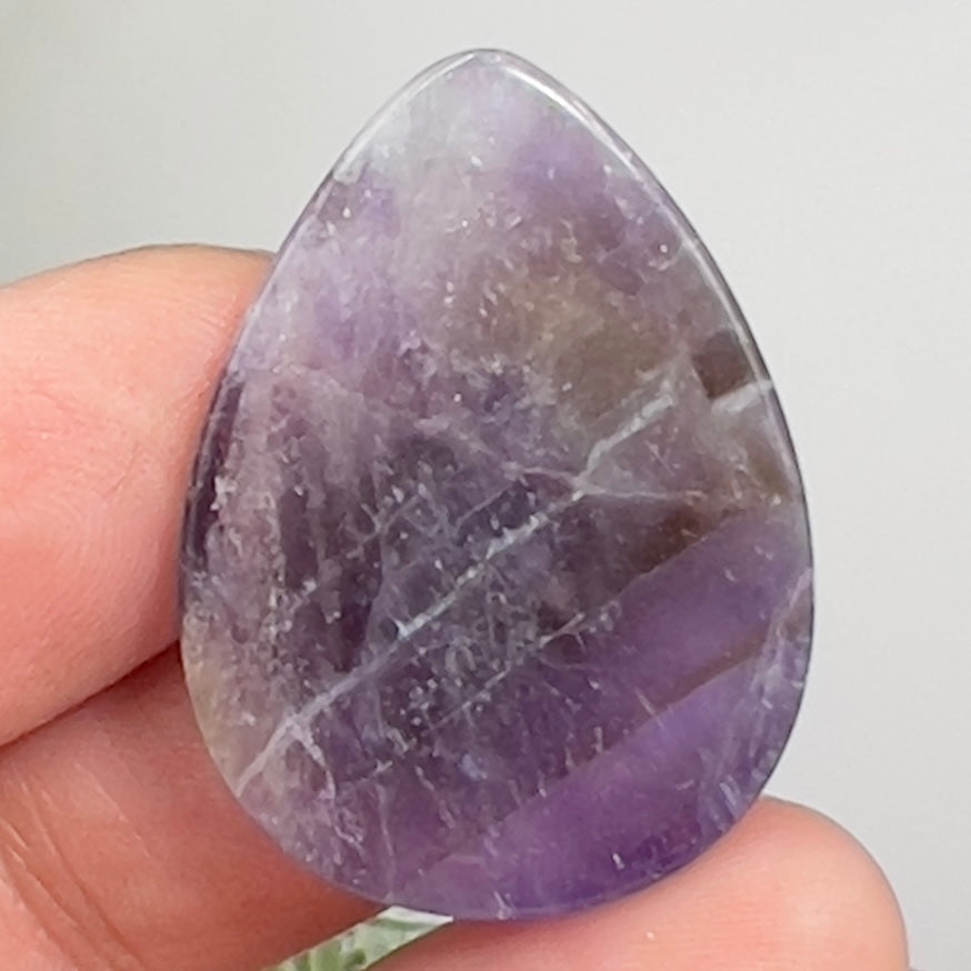Chevron Dream Amethyst Gemstone Cabochon DIY Jewellery Making Wire Wrapping 7g