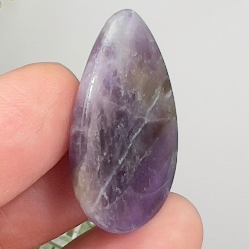 Chevron Dream Amethyst Gemstone Cabochon DIY Jewellery Making Wire Wrapping 7g