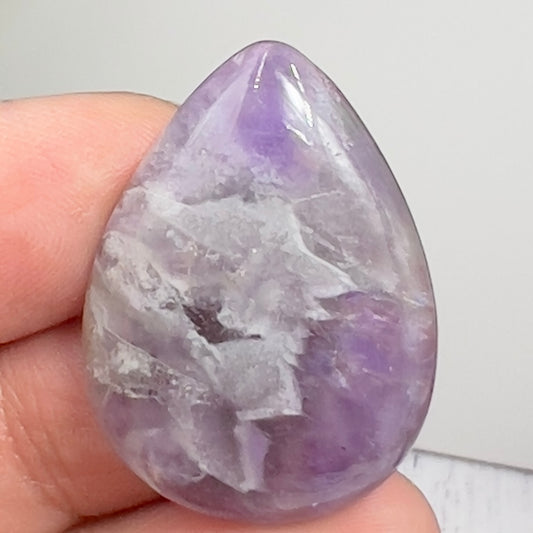 Chevron Dream Amethyst Gemstone Cabochon DIY Jewellery Making Wire Wrapping 7g