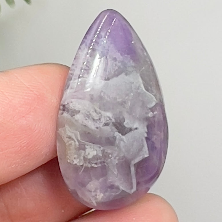 Chevron Dream Amethyst Gemstone Cabochon DIY Jewellery Making Wire Wrapping 7g