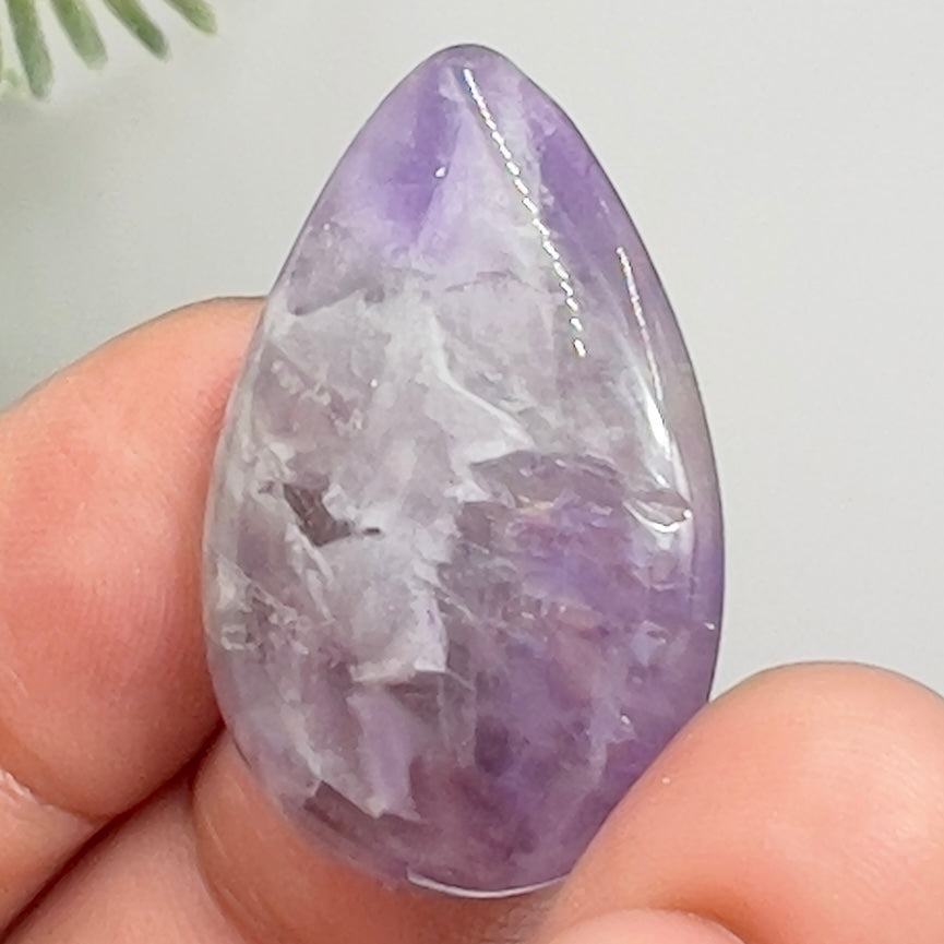 Chevron Dream Amethyst Gemstone Cabochon DIY Jewellery Making Wire Wrapping 7g