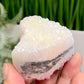 Quartz Heart Double Sided with Blue Red Angel Aura Healing Crystal Carving 146g
