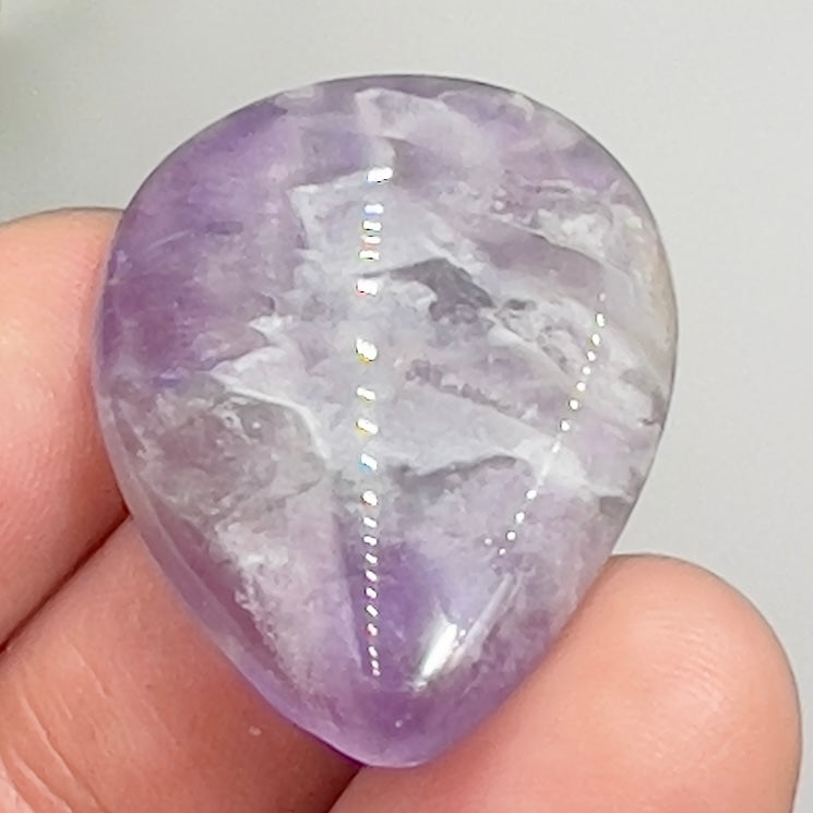 Chevron Dream Amethyst Gemstone Cabochon DIY Jewellery Making Wire Wrapping 7g