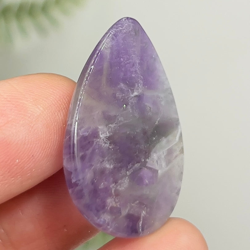 Chevron Dream Amethyst Gemstone Cabochon DIY Jewellery Making Wire Wrapping 7g