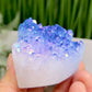 Quartz Heart with Blue Pink Angel Aura Healing Crystal Carving 134g