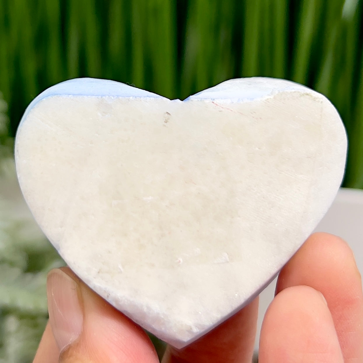 Quartz Heart with Blue Pink Angel Aura Healing Crystal Carving 134g