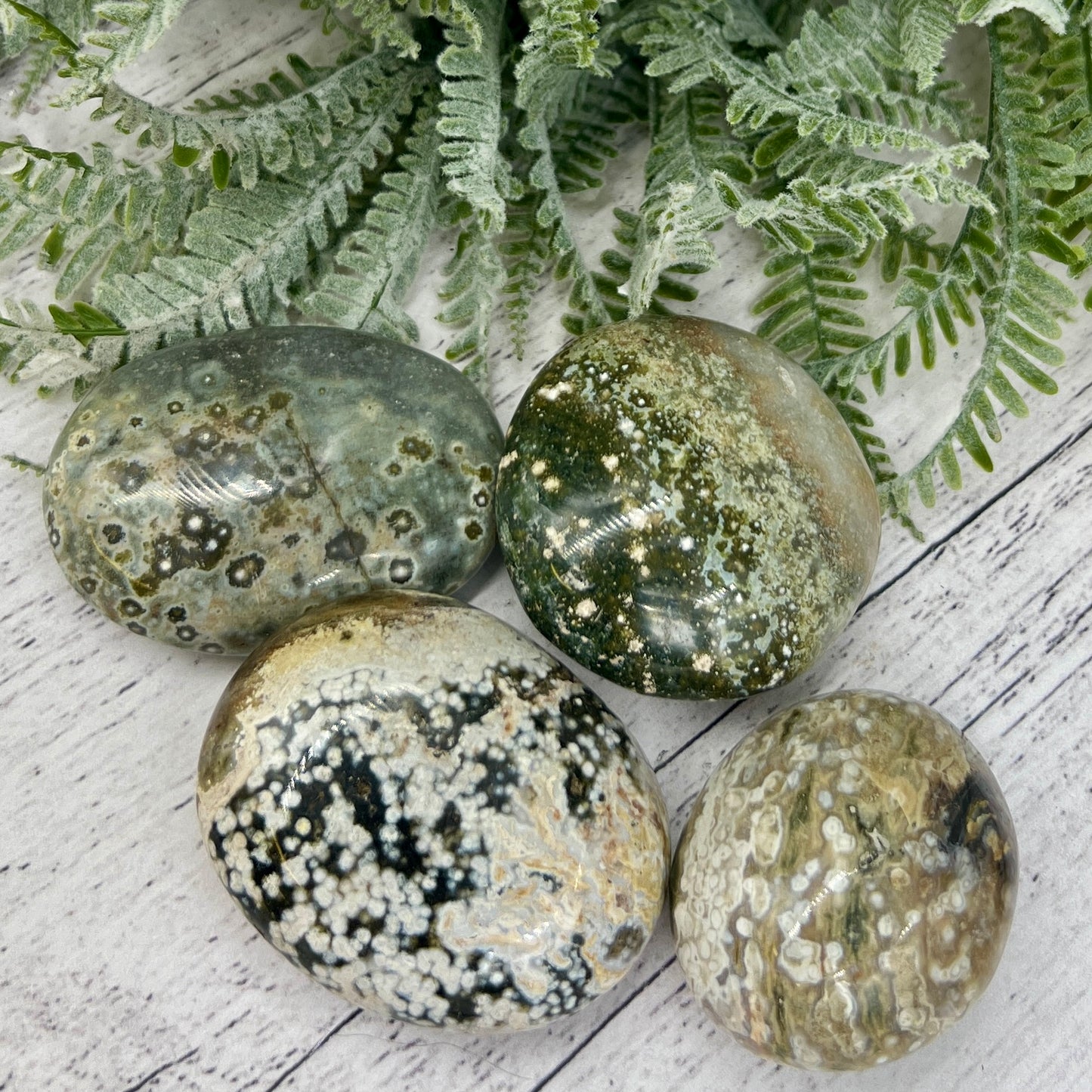 Bubble Ocean Sea Orbicular Jasper Palm Stones Worry Crystals YOU CHOOSE