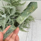 Prehnite with Epidote Wand with Stand Stone of Prophecy Crystal Carving 196g 172mm