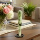 Prehnite with Epidote Wand with Stand Stone of Prophecy Crystal Carving 196g 172mm
