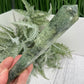 Prehnite with Epidote Wand with Stand Stone of Prophecy Crystal Carving 180g 166mm