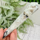 Rainbow Moonstone Black Tourmaline Wand with Stand Crystal Carving 101g 141mm