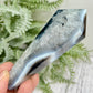 Black Agate Quartz Wand with Stand Healing Crystal Carving 160g 115mm