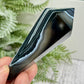 Black Agate Quartz Wand with Stand Healing Crystal Carving 137g 102mm