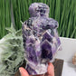 Chevron Dream Amethyst Crystal Buddha 1612g