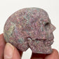 Ruby in Kyanite Skull 2 Inches UV Reactive Hand Carved Crystal Carving