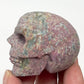 Ruby in Kyanite Skull 2 Inches UV Reactive Hand Carved Crystal Carving
