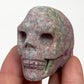 Ruby in Kyanite Skull 2 Inches UV Reactive Hand Carved Crystal Carving