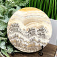 Dendritic Calcite Plate Slice with Stand Healing Crystal Carving 295g