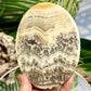 Dendritic Calcite Plate Slice with Stand Healing Crystal Carving 295g