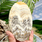 Dendritic Calcite Plate Slice with Stand Healing Crystal Carving 295g