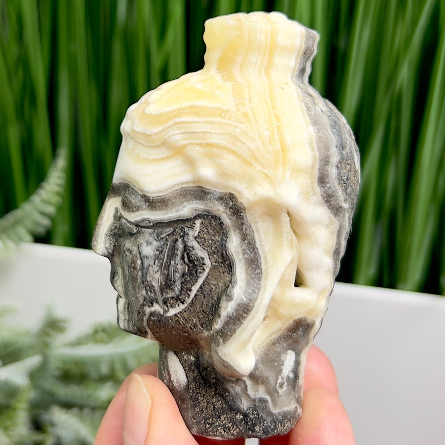 Zebra Calcite Buddha Crystal 244g