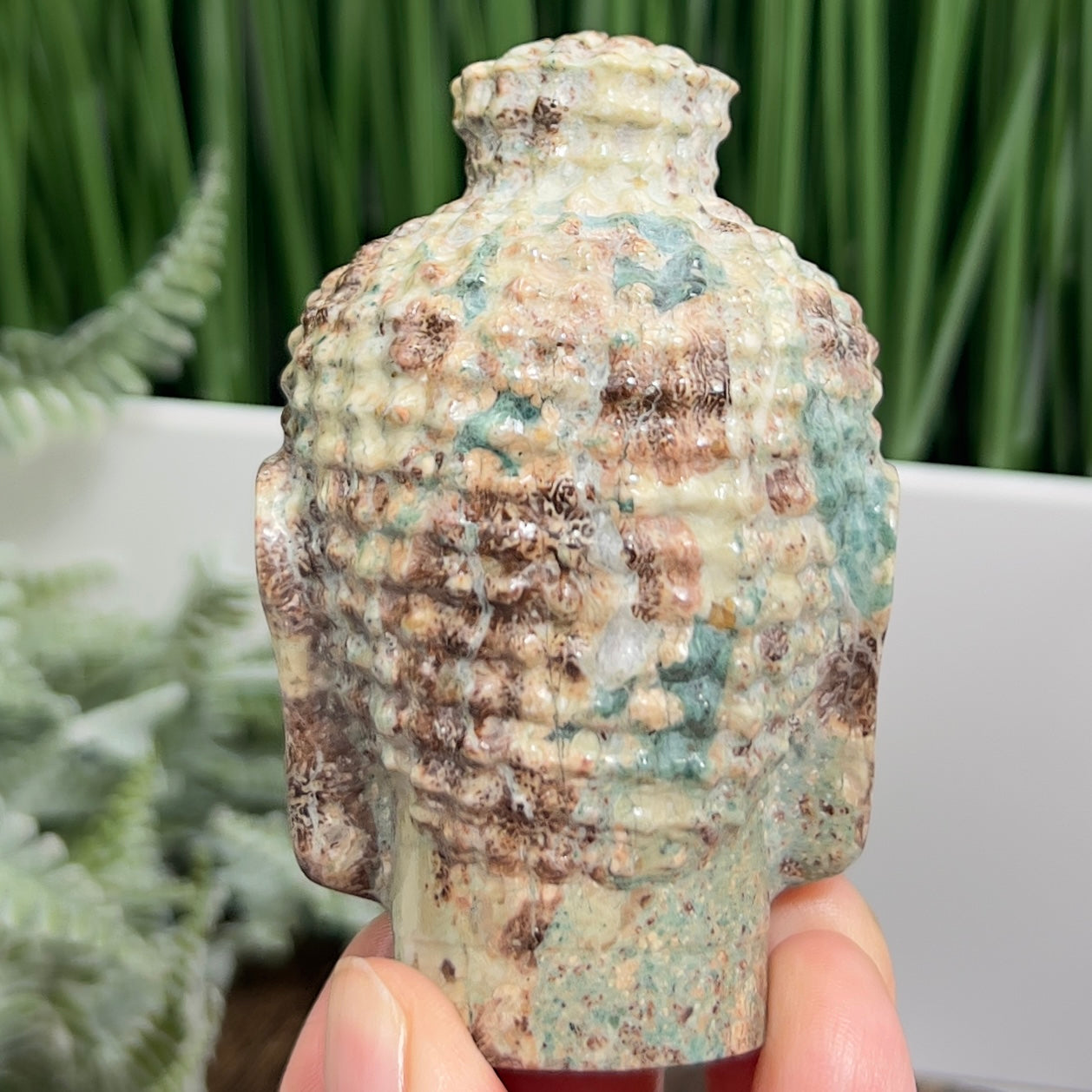 Russian Flower Cherry Blossom Jasper Buddha Rare Crystal 248g