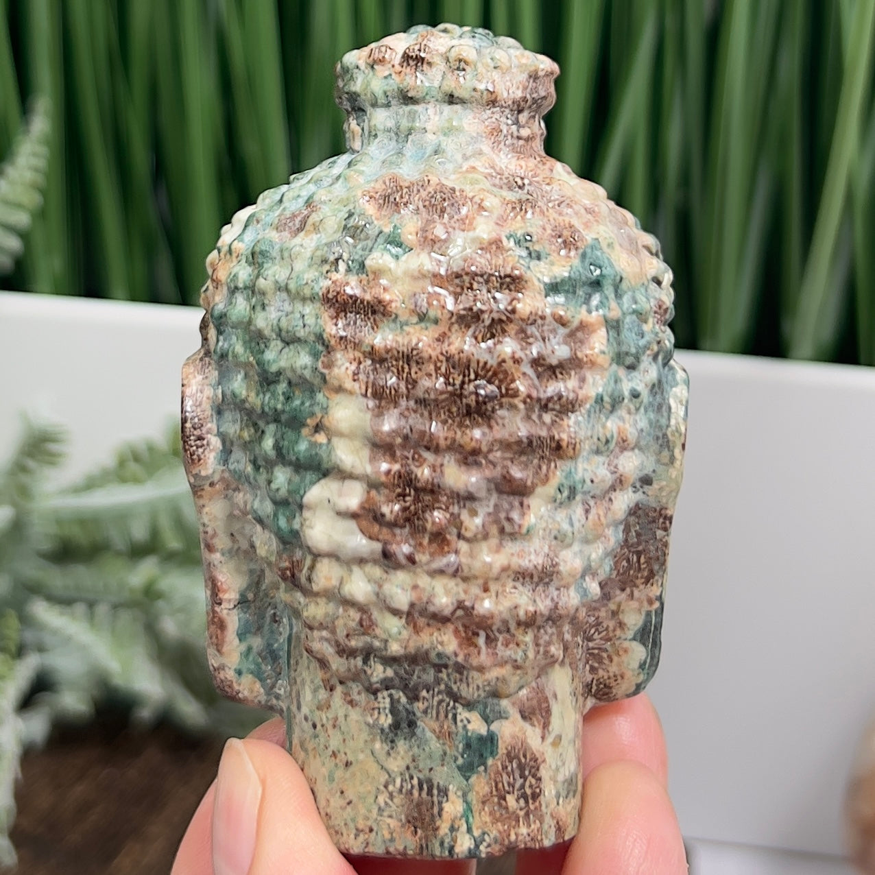 Russian Flower Cherry Blossom Jasper Buddha Rare Crystal 254g