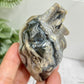 Volcanic Agate Human Heart UV Reactive Crystal Carving 174g