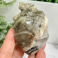 Volcanic Agate Human Heart UV Reactive Crystal Carving 174g