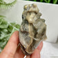 Volcanic Agate Human Heart UV Reactive Crystal Carving 174g