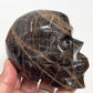 Black Moonstone Skull Healing Crystal Carving 738g