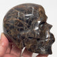 Black Moonstone Skull Healing Crystal Carving 734g