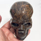 Black Moonstone Skull Healing Crystal Carving 734g