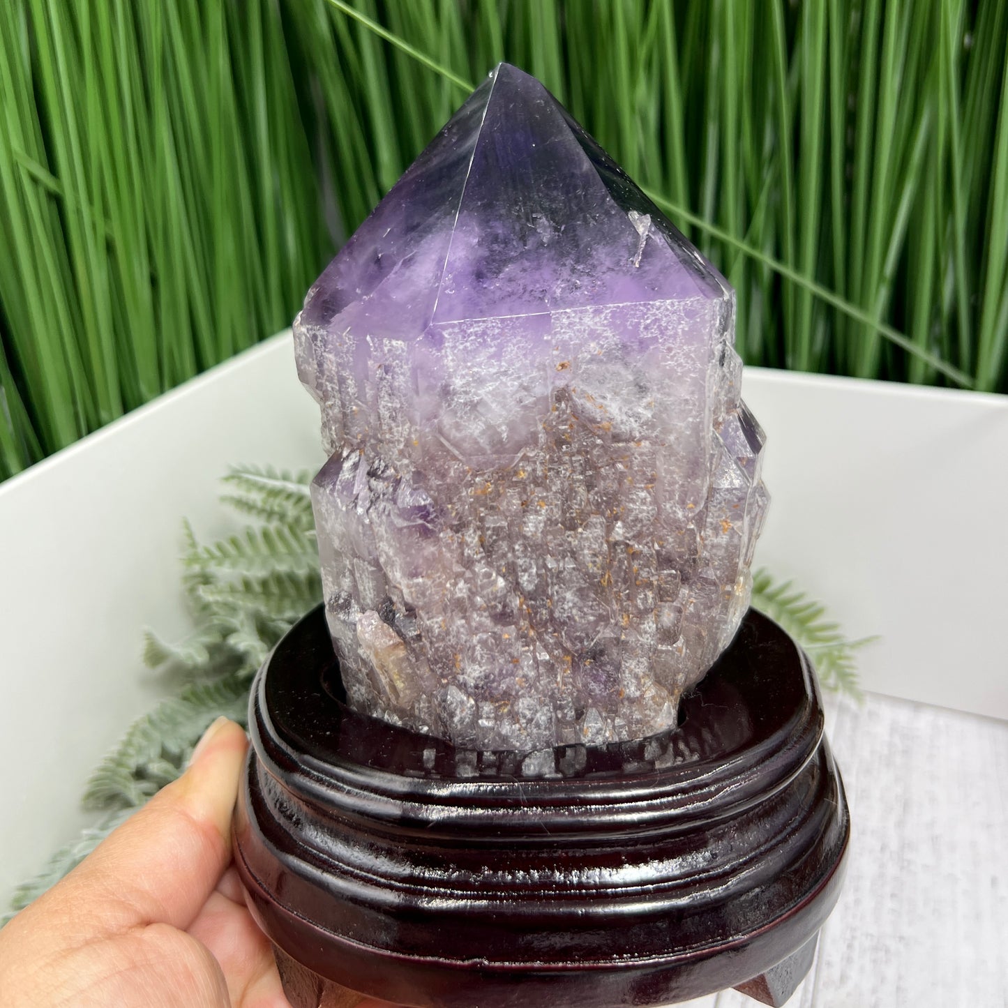 Amethyst Root Dark Purple with Stand High Quality Gemstone Raw Specimen 1102g