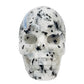 Rainbow Moonstone with Black Tourmaline Skull Healing Crystal Carving 809g