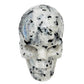 Rainbow Moonstone with Black Tourmaline Skull Healing Crystal Carving 809g