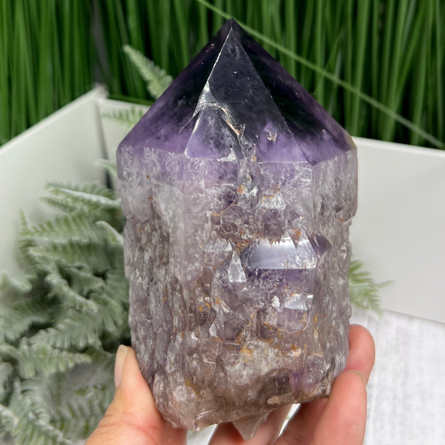 Amethyst Root Dark Purple with Stand High Quality Gemstone Raw Specimen 1102g