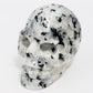 Rainbow Moonstone with Black Tourmaline Skull Healing Crystal Carving 809g