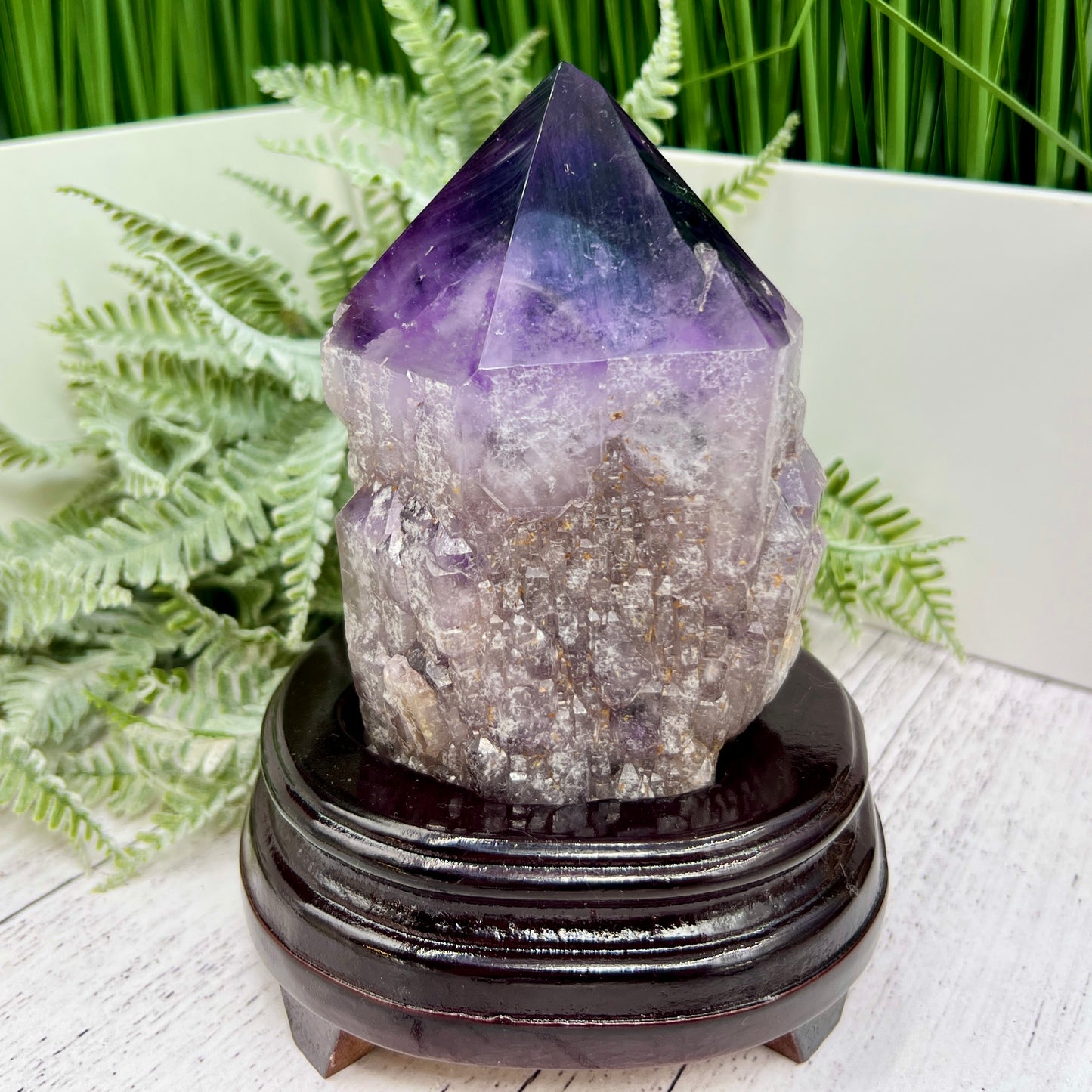 Amethyst Root Dark Purple with Stand High Quality Gemstone Raw Specimen 1102g